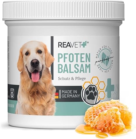 ReaVET Paw Balm Dog & Cat 120 ml - Natural Paw Care with Shea Butter, Coconut Oil & Beeswax I Paw Protection Cream, Accessories for Winter & Summer