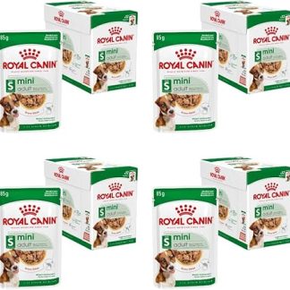 Royal Canin Mini Adult | Pack of 4 | 4 x 12 x 85 g | Wet Food for Adult Small Dogs | with EPA & DHA