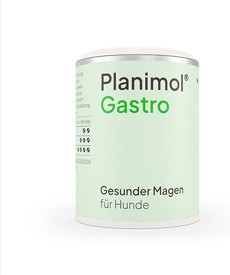 PLANIMOL Gastro - Naturally Healthy Stomach for Dogs | For Heartburn, Vomiting, Smacking, Grass Eating and Bad Breath (30 x 2 g)
