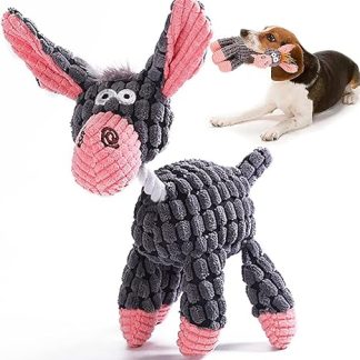 Donkey Soft Dog Toy for Small and Medium Dogs, Squeaky Dog Toy, Plush Puppy Toy