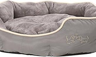 Dehner Sammy Pet Bed Oval Grey, grey