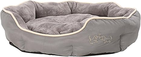 Dehner Sammy Pet Bed Oval Grey, grey