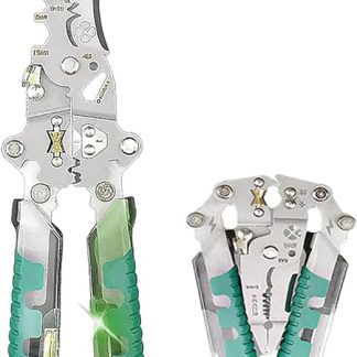 Tuvilo Electrical Pliers, 18-in-1 Foldable Electrician's Pliers, Wire Stripper with Current Measuring Function, Multifunctional Pliers for Cutting and Pulling, Multifunctional Wire Stripper for