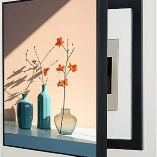 Wall Mounted Switch Panel Cover, Modern Meter Box, Decorative Painting, Hidden Control Panel, Fuse Box Cover, Cabinet with PS Frame (A,60 x 70 cm)