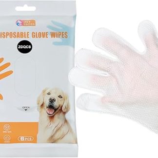 ZDQCB Pet Wipes for Dogs and Cats, Cat Wipes, Dog Wipes, Cleaning, Deodorizing, Hypoallergenic, Cat Wipes, Cleaning Fur and Butt, Pet Grooming Gloves for Dogs