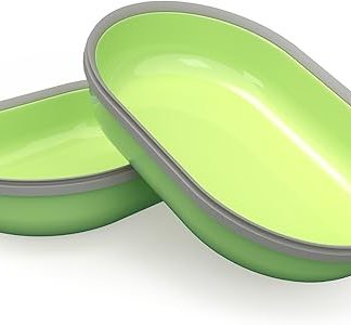 Sure Petcare SureFeed Bowl Set (2 Pack) with Integrated Seal, Compatible with SureFeed Microchip Feeders, Works for Wet and Dry Food, Keeps Food Fresh, Green