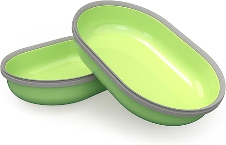 Sure Petcare SureFeed Bowl Set (2 Pack) with Integrated Seal, Compatible with SureFeed Microchip Feeders, Works for Wet and Dry Food, Keeps Food Fresh, Green
