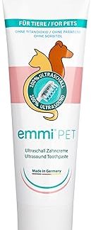 Emmi-pet Dog Toothpaste for Ultrasonic Toothbrush - Dog Toothpaste for All Dog Breeds - No Titanium Dioxide, Fluoride & Parabens - Vegan, Gentle & Cruelty Free - 1 x 75 ml