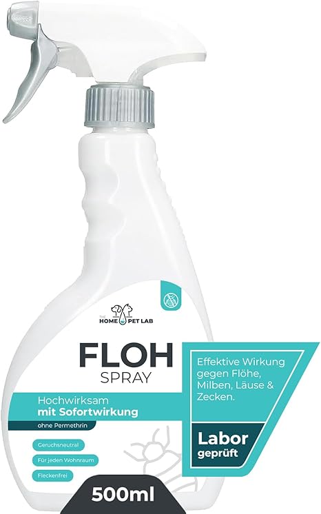 The Home Pet Lab Flea Spray for Home and Furniture - Anti Flea Agent as Ambient Spray Against Fleas in the Home for Dogs and Cats