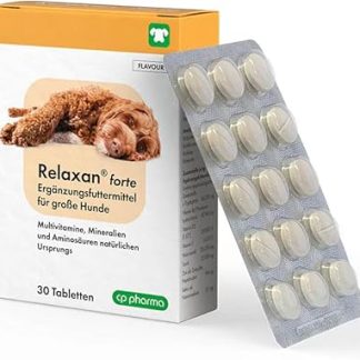 cp pharma Relaxan Forte | 30 Tablets | Supplementary Feed for Large Dogs | With Multivitamins