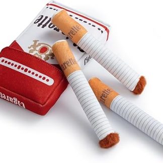 Sobeta Giggle Cigarette Dog Toy, Squeaky Dog Toy, Funny Cigarette Shaped Plush Dog Self Play Toy, Interactive Toy for Small, Medium and Large Dogs