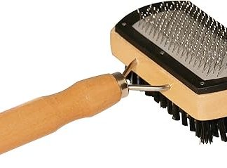 Kerbl Slicker Brush for Dogs and Cats (Basic Care Slicker Brush Double Protective Caps and Bristles, Care Brush) 83270