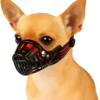 Flamingo Silas Dog Muzzle for Small Dogs – XXS, A: 4 cm, W: 3.5 cm, C: 6 cm, D: 25-36 cm, Lightweight and Ventilated Design