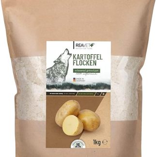 ReaVET Potato Flakes Dog 1 kg I Natural Flakes without Grains, Ideal Addition to Barf & Wet Food - Easily Digestible Energy Source for Dogs
