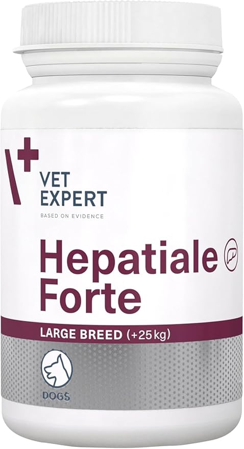 VetExpert Hepatiale Forte Supplementary Feed for Large Dog Breeds, 40 Tablets, Support of Liver Function, Over 25 kg Body Weight, VetExpert Hepatiale Forte