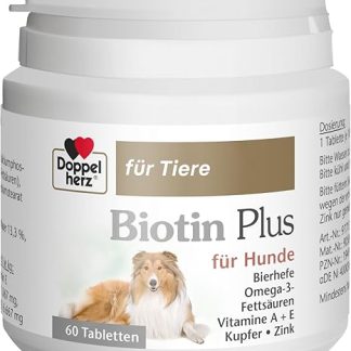 Doppelherz Biotin Plus for Animals for Dogs - For Dogs That Feel Good In Their Skin - Trace Elements and Vitamins - 60 Tablets