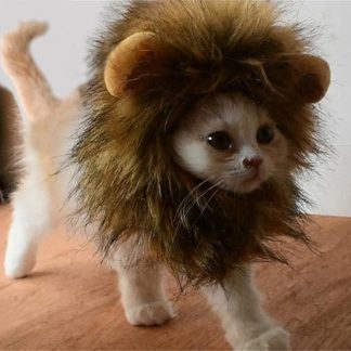 Bello-Luna Cute Lion Mane with Ears for Cats, Small Dogs or Puppies Halloween Party Festival Size Fits Pets with Neck Circumference 26 to 30 cm
