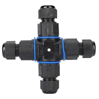 4 Way Junction Box Connectors, Waterproof Crossing Cable Sleeve Connectors, Underground Wire Connector for Outdoor Use, Electrical Accessories for 0.5-1.5mm², 16A/250V