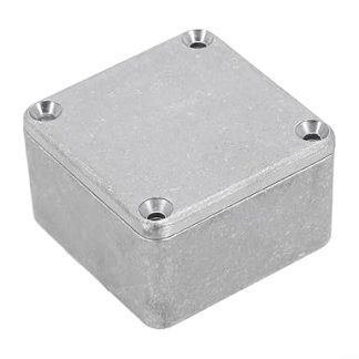 Sandyseptember Gehäuse für elektrische Instrumente, robuste Aluminiumbox mit sicherer Montage und Bohrfreundlichkeit (50,5 x 50,5 x 31 mm)