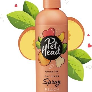 Pet Head Quick Fix Fur Spray for Dogs | Peach Fragrance | Deodorises, Nourishes and Soothes Your Dog's Coat | pH Neutral | Vegan & Cruelty Free | Gentle Formula for Puppies | 300 ml