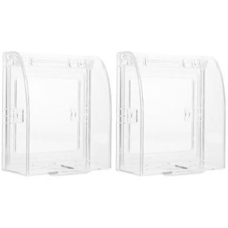 OATIPHO Pack of 2 Child Safe Socket Covers Made of Robust Plastic, Transparent, for Standard Wall Sockets and Light Switch, Child Protection for Babies
