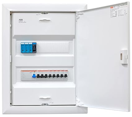 ABB (STRIEBEL&JOHN) Distributor Cavity Wall 2-Row UK624N3 Ready for Connection Wired with Terminal Block Assembly ABB 1x FI 4-Pin + 1x 3-Pin + 5x 1-Pin LS B16A