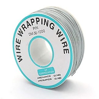 Grey 250 m Coloured Insulation Cable Test Wrapping Cable Tinned Copper Solid Cable 30AWG 0.25 mm for Laptop Electronic Test Wrapping Wire