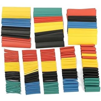 KOLZEMV Heat Shrink Tube Set, Heat Shrink Tubing 2:1 Ratio - Heat Shrink Tube Assortment, Heat Shrink Tubing, Electrical Wire Cable Wrap Assortment, Electrical Insulation Tube Kit with Box (164)