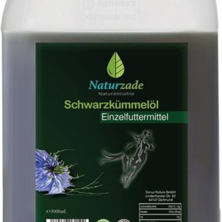 Naturzade Black cumin oil for horses and dogs, 3 litre canister, cold pressed, fresh from the manufacturer