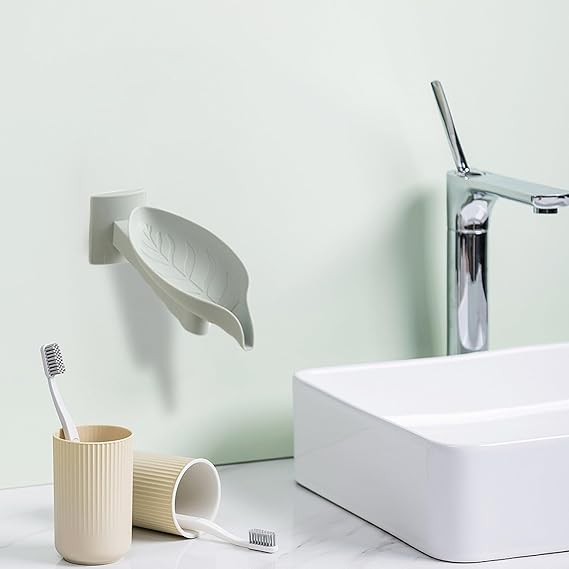 Leaf-shaped soap, adjustable in three turns, wall-mounted drip soap, functional household soap (C, 22. 2 x 6. 5 cm)