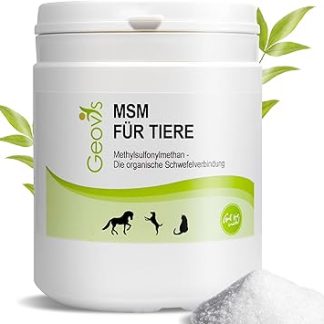 Geovis MSM Powder for Animals 500 g - Organic Sulphur - Ideal for Horse - Dog - Cat - High Dose 99.9% Pure Methylsulfonylmethane - Joints, Muscles, Fur - Food Supplement