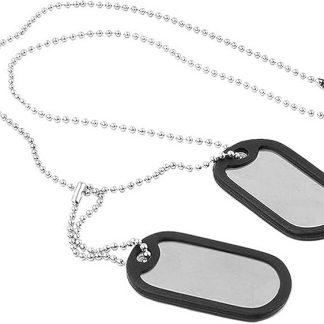 US Army Dog Tags with Silencer, Dog Tags