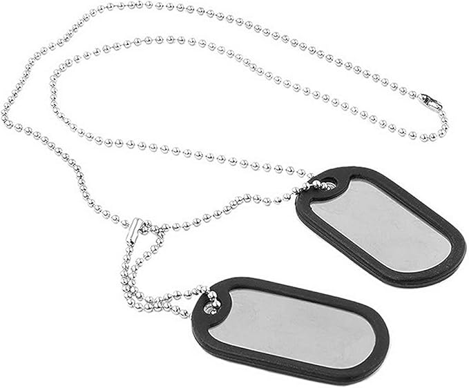 US Army Dog Tags with Silencer, Dog Tags