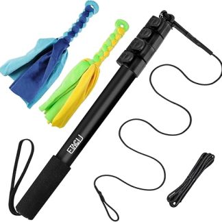ETACCU Reizangel Dog Large Dogs, Extendable Dog Toy, 150 cm Flirt Pole with Rope Toy, Dog Toy for Small, Medium and Large