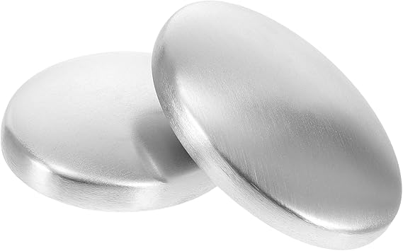 Alipis Odour Soap Pack of 2 Stainless Steel Bars for Cooking Hand Soap Odour Removal Soap for Kitchen
