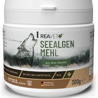 ReaVET Seaweed Meal Dog 300 g - Barf Additive Minerals, Pure & Pure, Seaweed Meal for Dogs Barfen, Food Additive from Seaweed Ascophyllum Nodosum