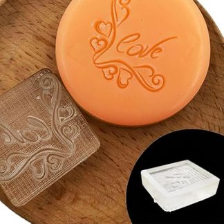 Valentinstag Klar Acryl Handgemachte Seife Stempel Liebe Herz Rose Muster Kapitel