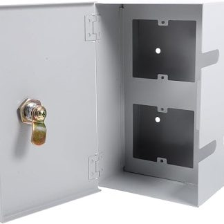 Holibanna Lockable Stainless Steel Protective Socket Box for Outdoor Use Electric Housing with Lock Socket Protection Box for Electric Vehicle Charging Station