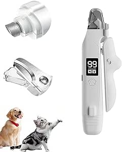 Donubiiu Light Scissors Pro, 2-in-1 Electric Claw Scissors and Grinder for Dogs and Cats with LED Light, Collection Container, for Safe Paw Care Without Fear with Screen