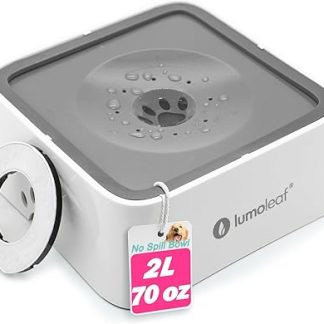 LumoLeaf Water Bowl for Dogs, 2 L, Anti-Spill Feeding Bowl Dog On the Go with Carbon Filter, Dog Bowl Travel Drinking Bowl Water Dispenser