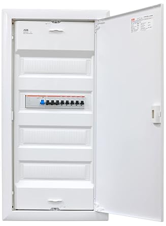 ABB UK648N3 Surface-Mounted Distributor 4 Rows Ready to Connect Wired with Terminal Block Assembly ABB 1x FI 4-Pin + 1x 3-Pin + 5x 1-Pin LS B16A