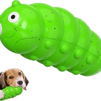 GUIASIPULE Indestructible Squeaky Dog Toy for Aggressive Chewers, Food Grade Material Dog Chew Toy, Tough Durable Dog Toy for Medium Large Breed (Green)