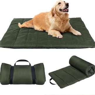 Tmefoy Dog Blanket for On the Go, 110 x 68 cm Dog Mat, Washable, Waterproof Dog Bed, Dog Cushion Outdoor, Travel Blanket Dog for Travel, Camping (Army Green)