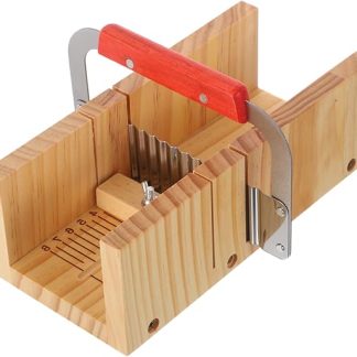 Lurrose Wooden Soap Cutter with Wave Knife, Sturdy DIY Soap Making Tool with Precise Cutting Angle, Ergonomic Handle for Handmade Soaps and Small Soap Businesses