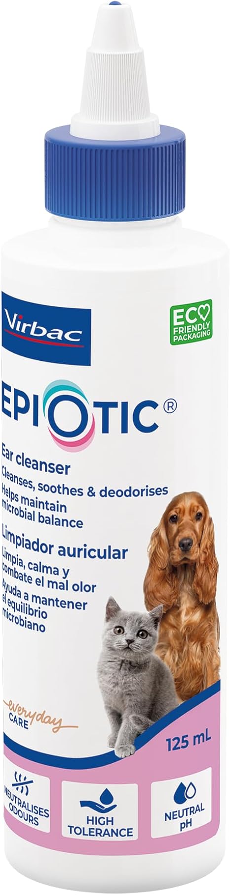 Virbac - Headset Cleaning Solution for Dogs and Cats Epiotic 125ml