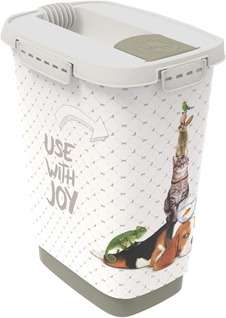 Rotho Storage Box for Pet Food, Plastic (Polypropylene), 10 Litre Volume, S