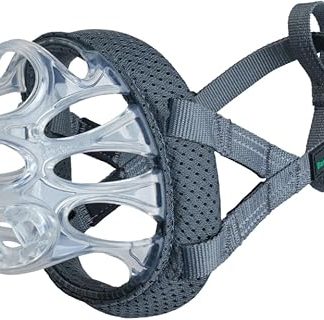 Baskerville INVISA Muzzle - Patented Dog-friendly Design, Dogs Can Pant/Drink, Adjustable, Padded, Muzzle for Medium Dogs, Prevents Biting and Browsing (Size 4)