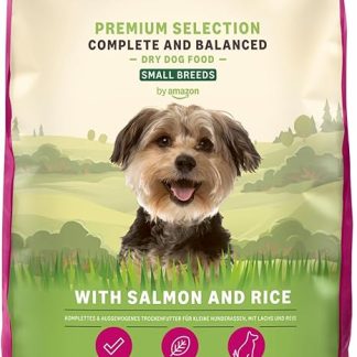 Amazon brand: Lifelong Complete Dry Food for Adult Small Dogs with Salmon and Rice, 1 x 3 kg