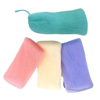 FOMIYES Pack of 4 Soap Foaming Mesh Bag Colourful Soap Bag Small Soap Bag Mesh Soap Net Bag for Soap Soap Bag with Drawstring Mesh Soap Holder Sport