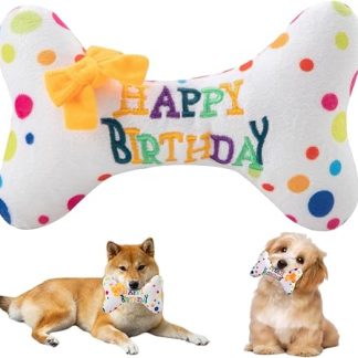 Dog Toy Birthday Dog, Durable Dog Birthday Plush Toy, Dog Birthday Toys Soft and Comfortable, Dog Birthday Cake Toy, Pet Cartilage Toy, Birthday Gifts for Dogs